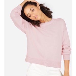 Everlane Cotton Crewneck Sweater Pink sz M